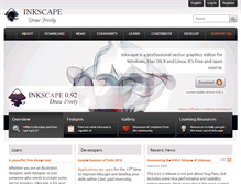 Tablet Screenshot of inkscape.org